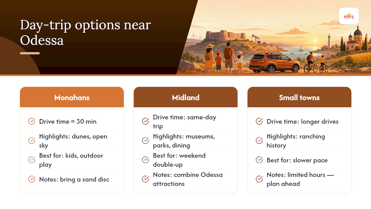 Day Trips From Odessa Worth the Drive — overview diagram