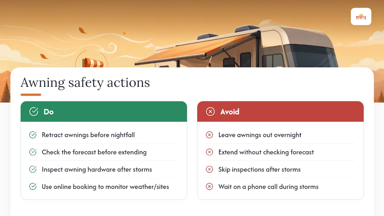 An RV Park Host's View on Awning Safety — overview diagram