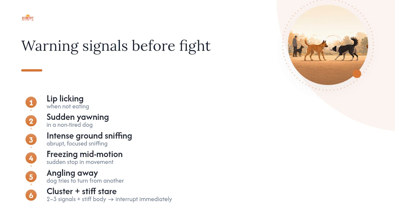 Early dog stress signals and intervention path