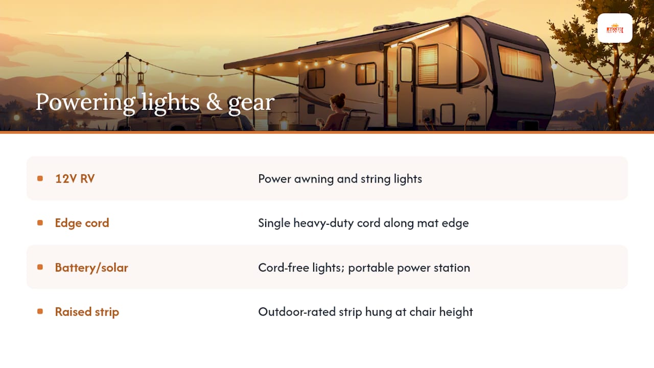 Diagram of safe RV outdoor power routes