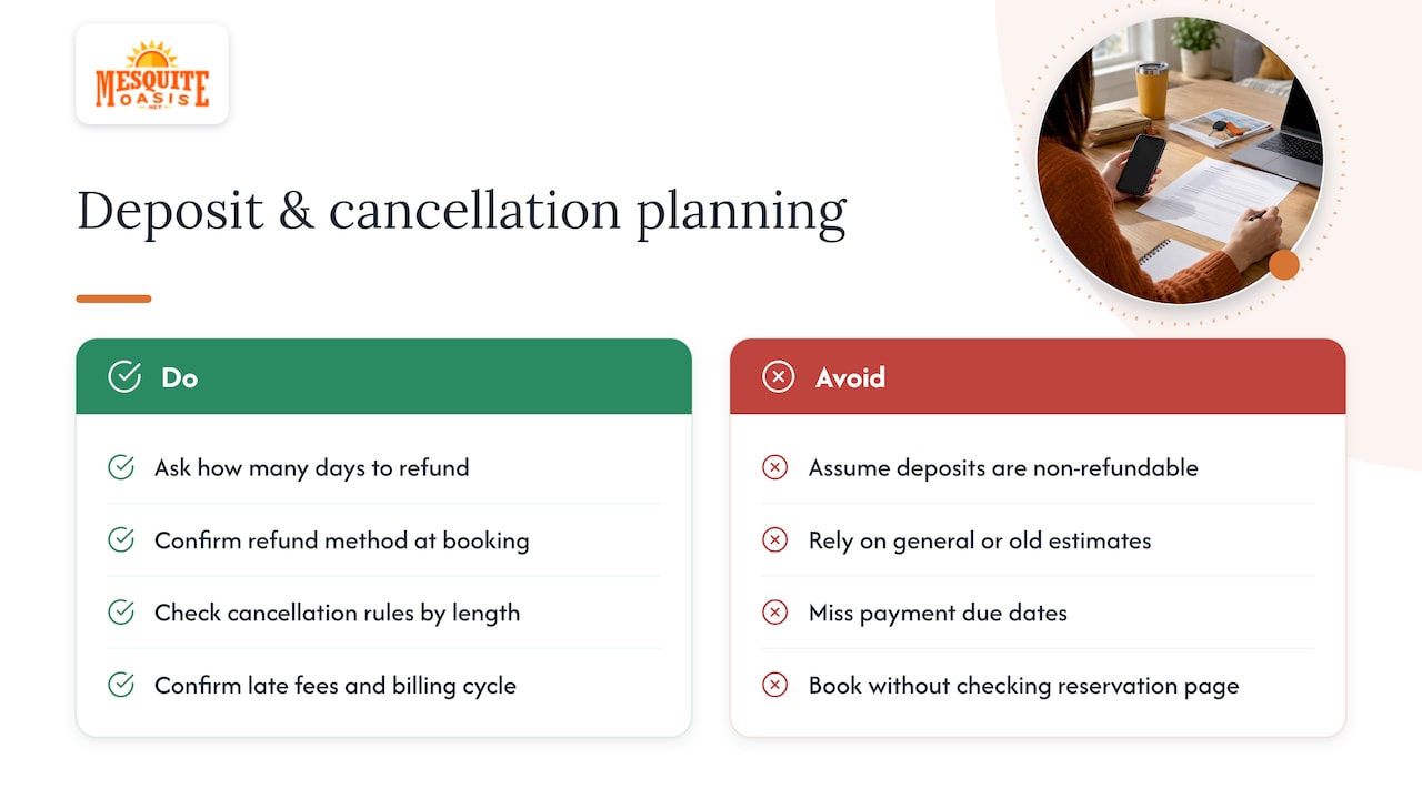 Deposit refunds and cancellation fees you should plan for — overview diagram