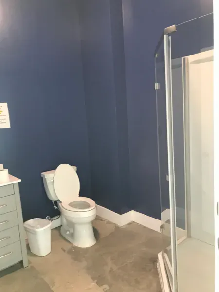 Restroom facilities at Mesquite Oasis Lodge & RV Park in Odessa, Texas